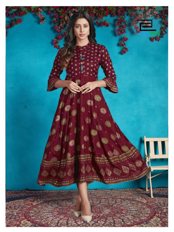 Blue Hills Classy-Rayon-With-Gold-Print-Kurti